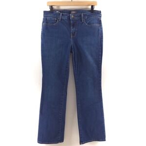NYDJ Women Jeans Barbara Bootcut 10P Dark Blue Stretch Lift Tuck Denim